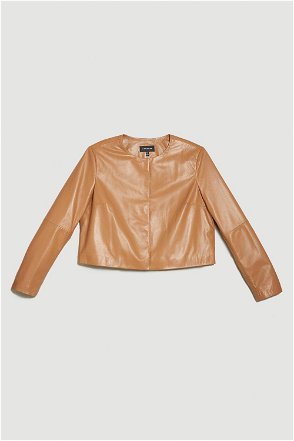 Khaite Hector Cropped Snake Print Leather Jacket - Bergdorf Goodman