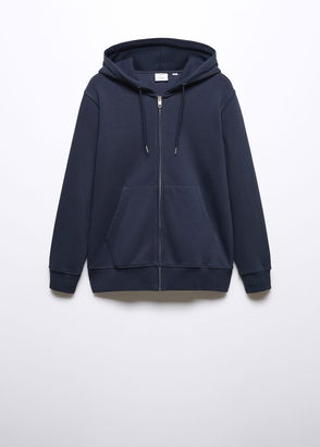 MANGO Cotton Zip-Up Hoodie