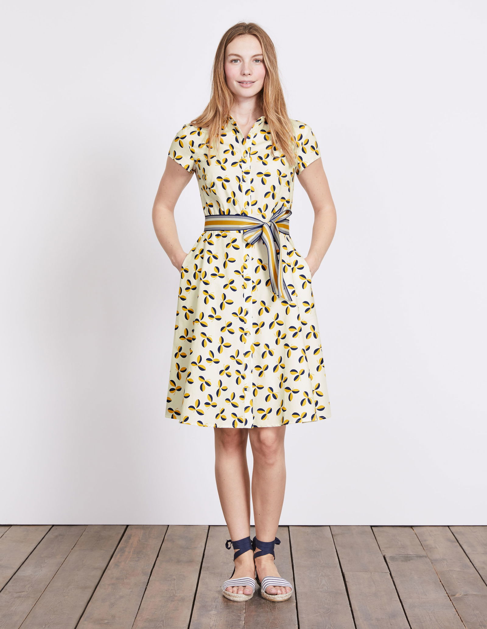 knee length dresses for ladies Callie Linen Short Dress-Highland Green main image 1