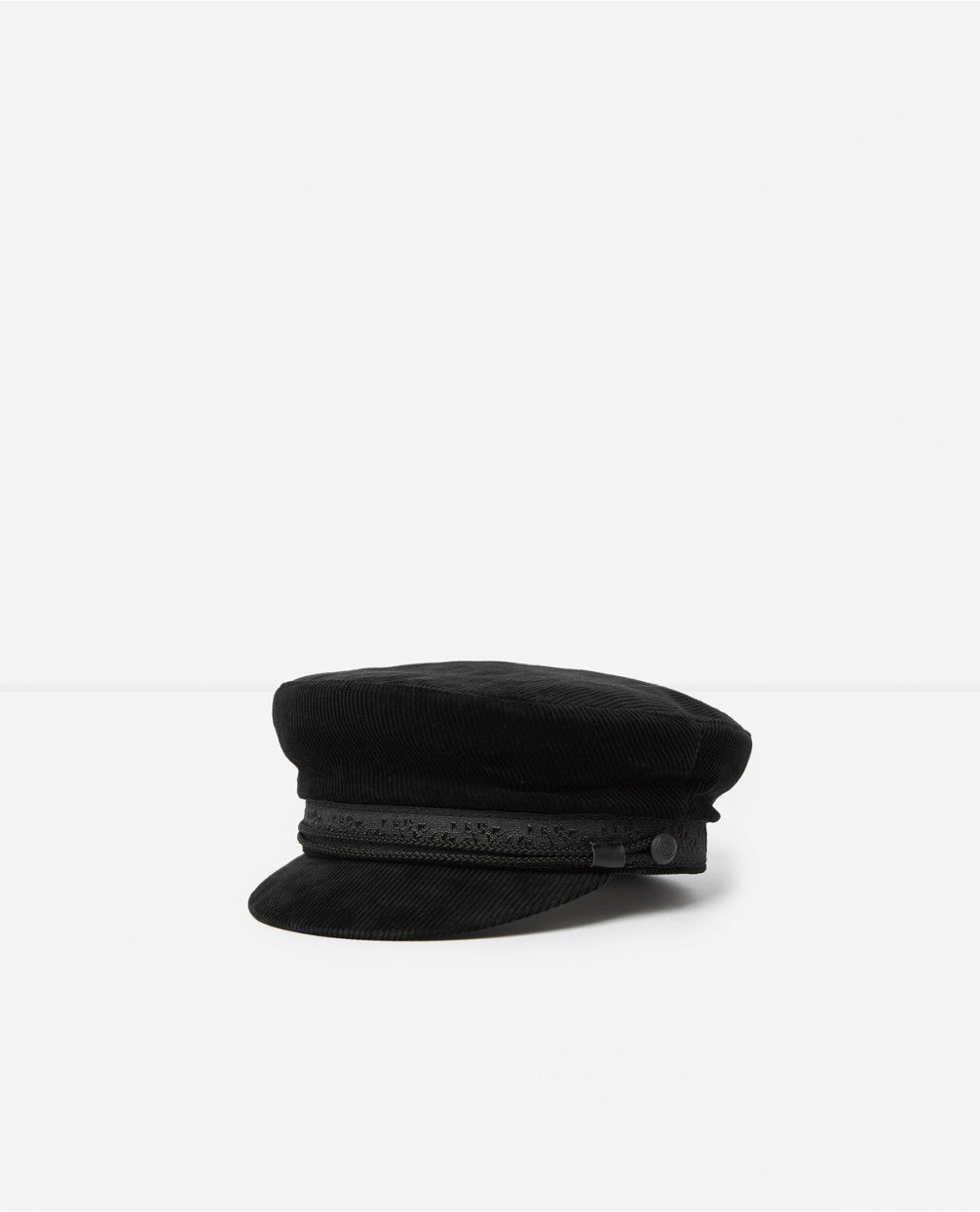 The kooples black velvet hat THE KOOPLES Ribbed Velvet Cap | endource main image 3