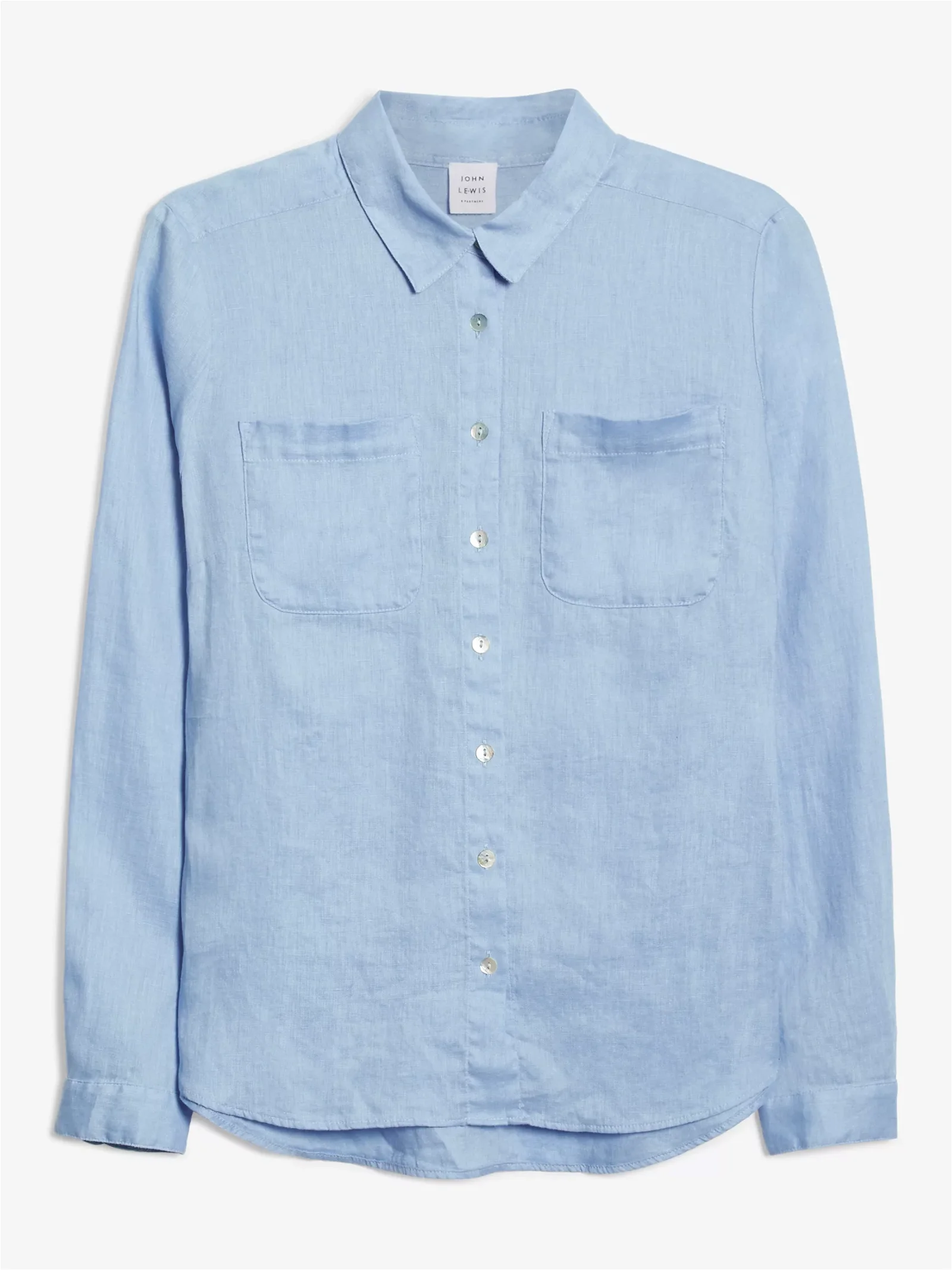 Reiss Campbell Linen Shirt, Blue at John Lewis & Partners