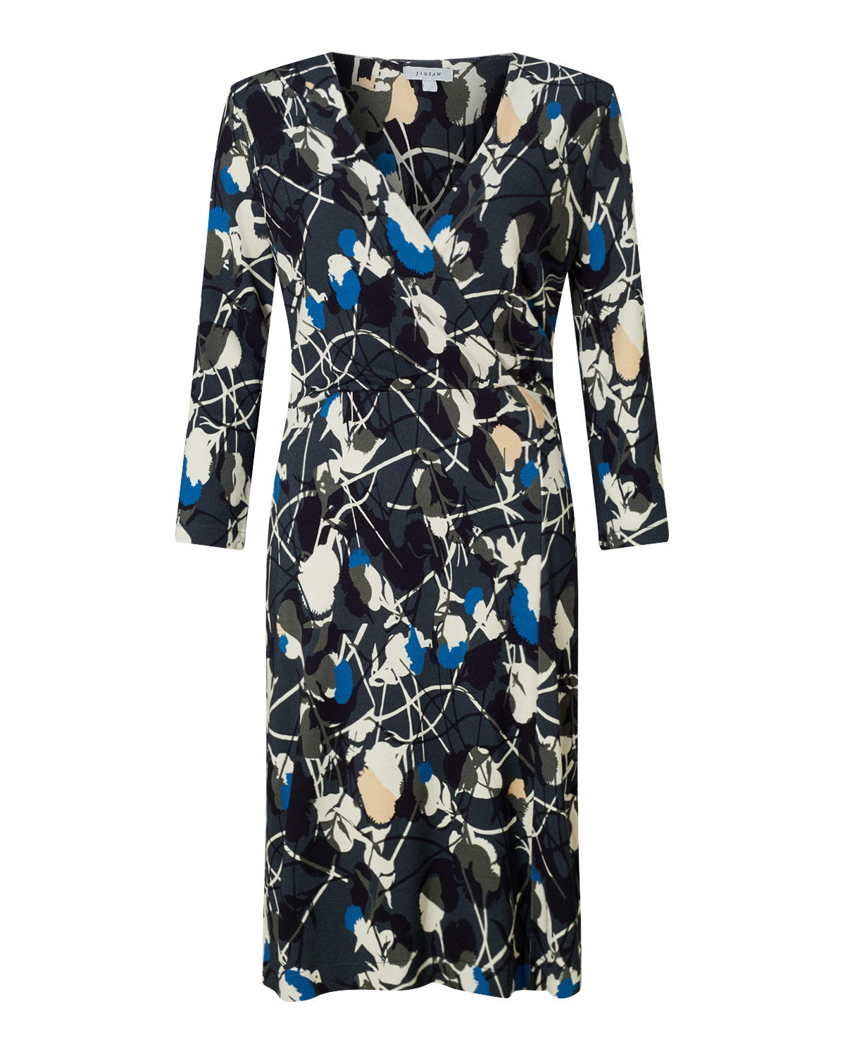 jigsaw cotton floral belted dress New Jigsaw Dress US 6 Womens Beige Maxi Sheer Crinkle Floral Pedal