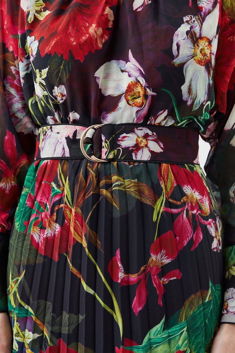 Puff Sleeve Karen Millen Garden Party Mini Dress Silk Cotton Trailing  Floral Puff Sleeve Midi Dress Karen Millen