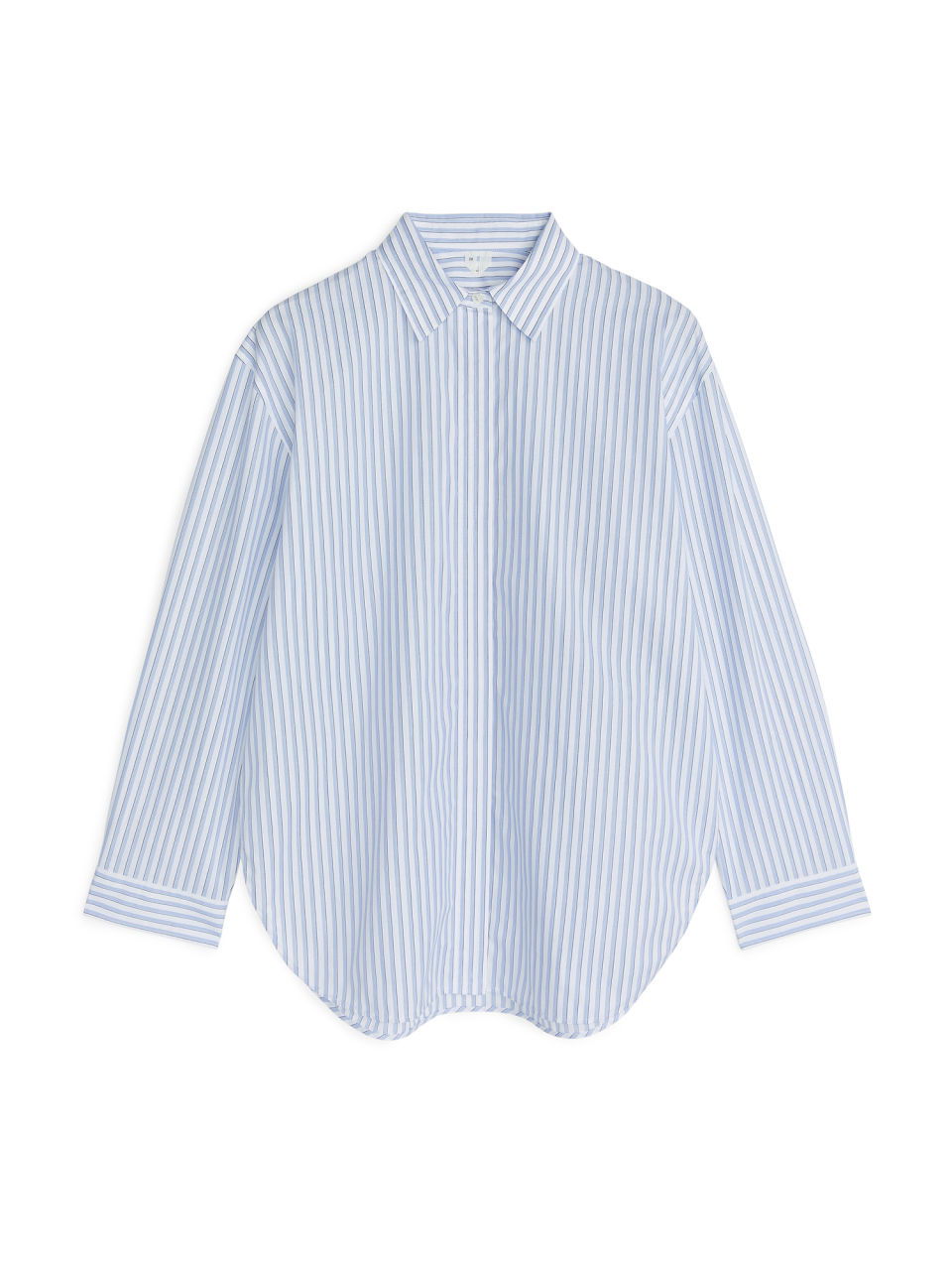 ARKET Relaxed Striped Shirt in White | Endource