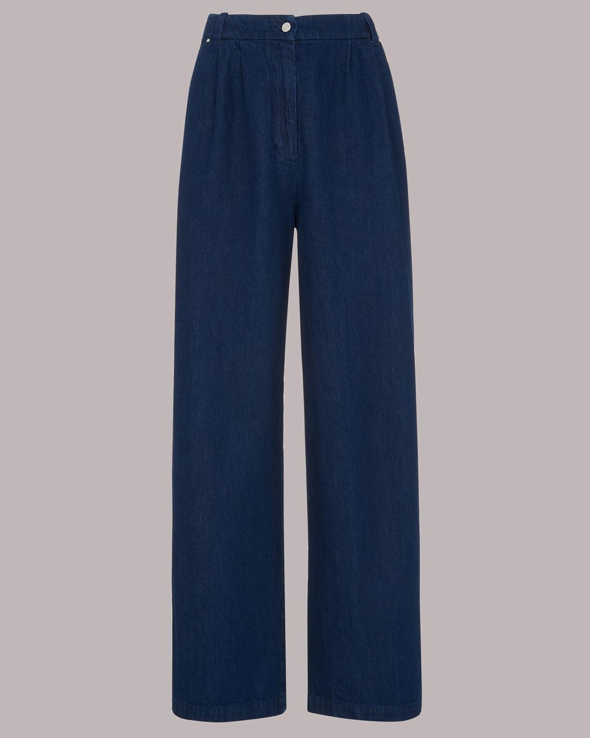 Tencel Denim Woven Wide Leg Trousers