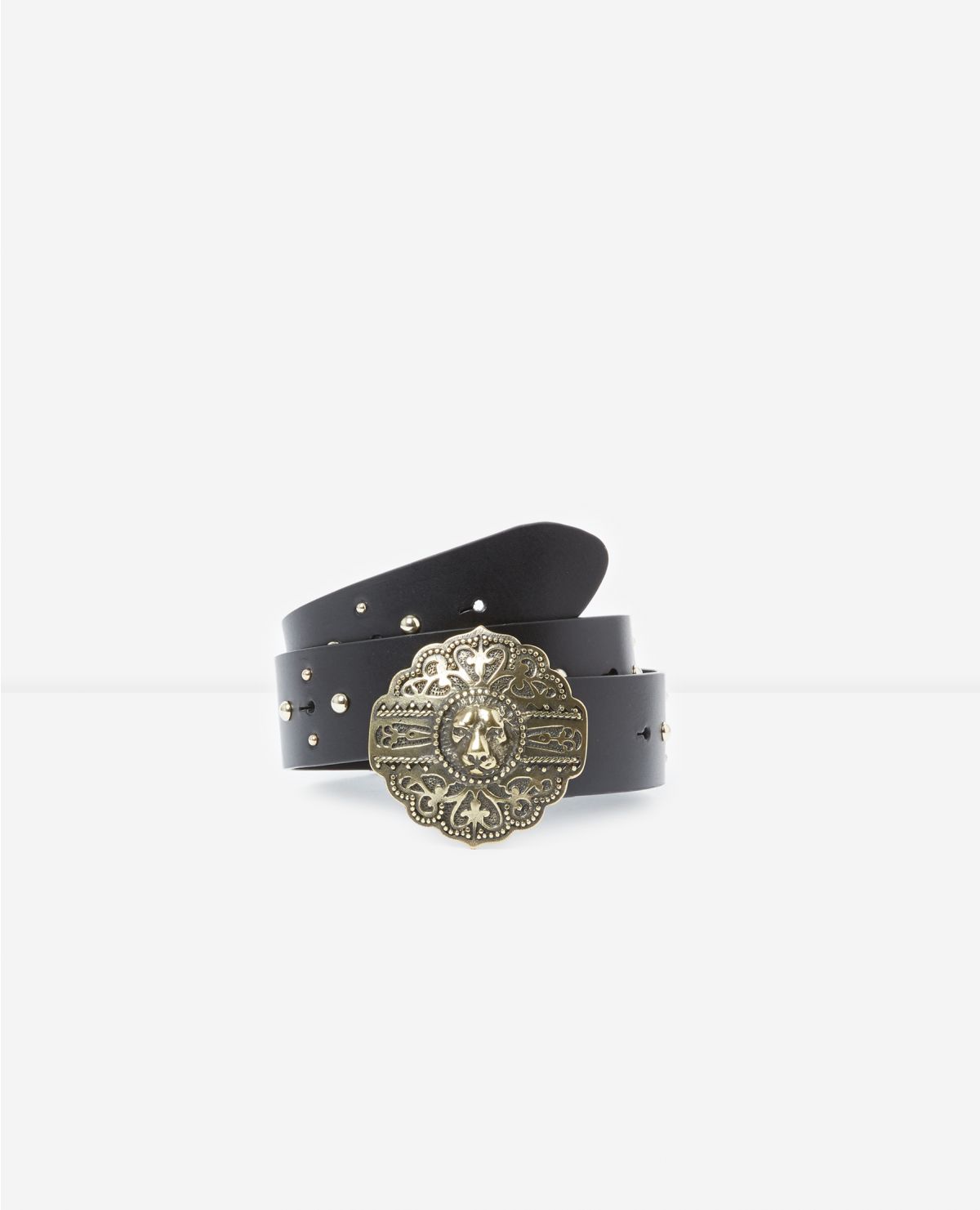 The Kooples Black and Gold Belt Leather belt The Kooples Black size S International in  main image 2