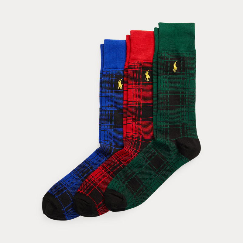 buffalo plaid boot socks