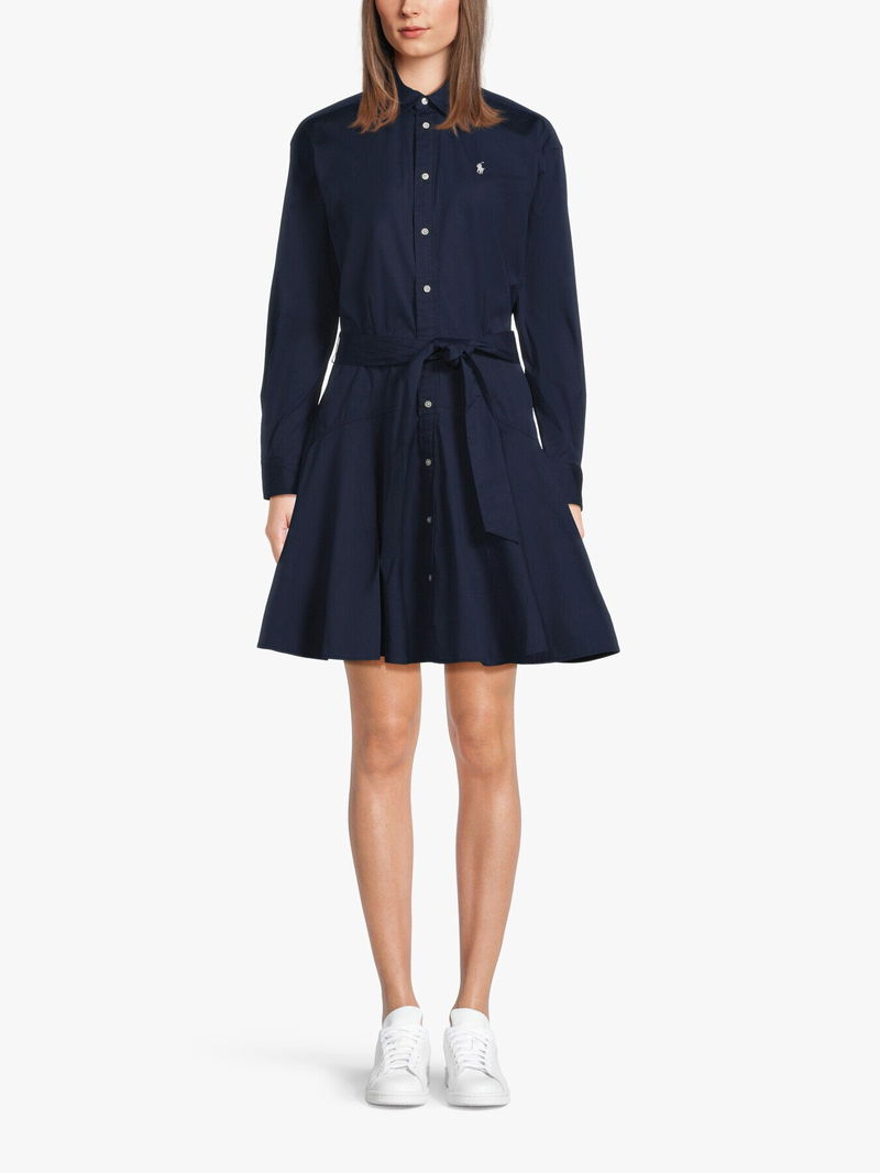 POLO RALPH LAUREN Paneled Cotton Shirtdress