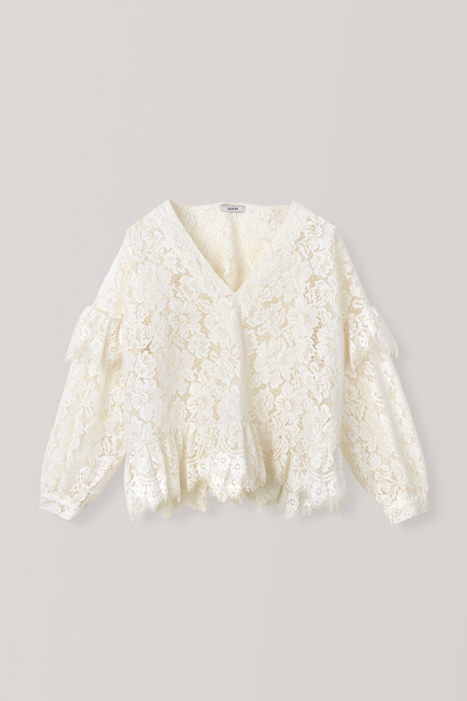 GANNI Jerome Lace Blouse endource