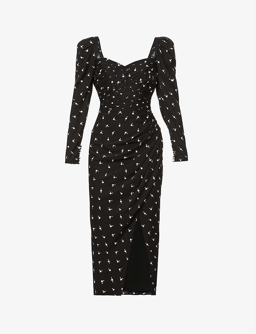 IN THE STYLE BLACK & WHITE POLKA DOT SPOT SWEETHEART NECK MULTIWAY