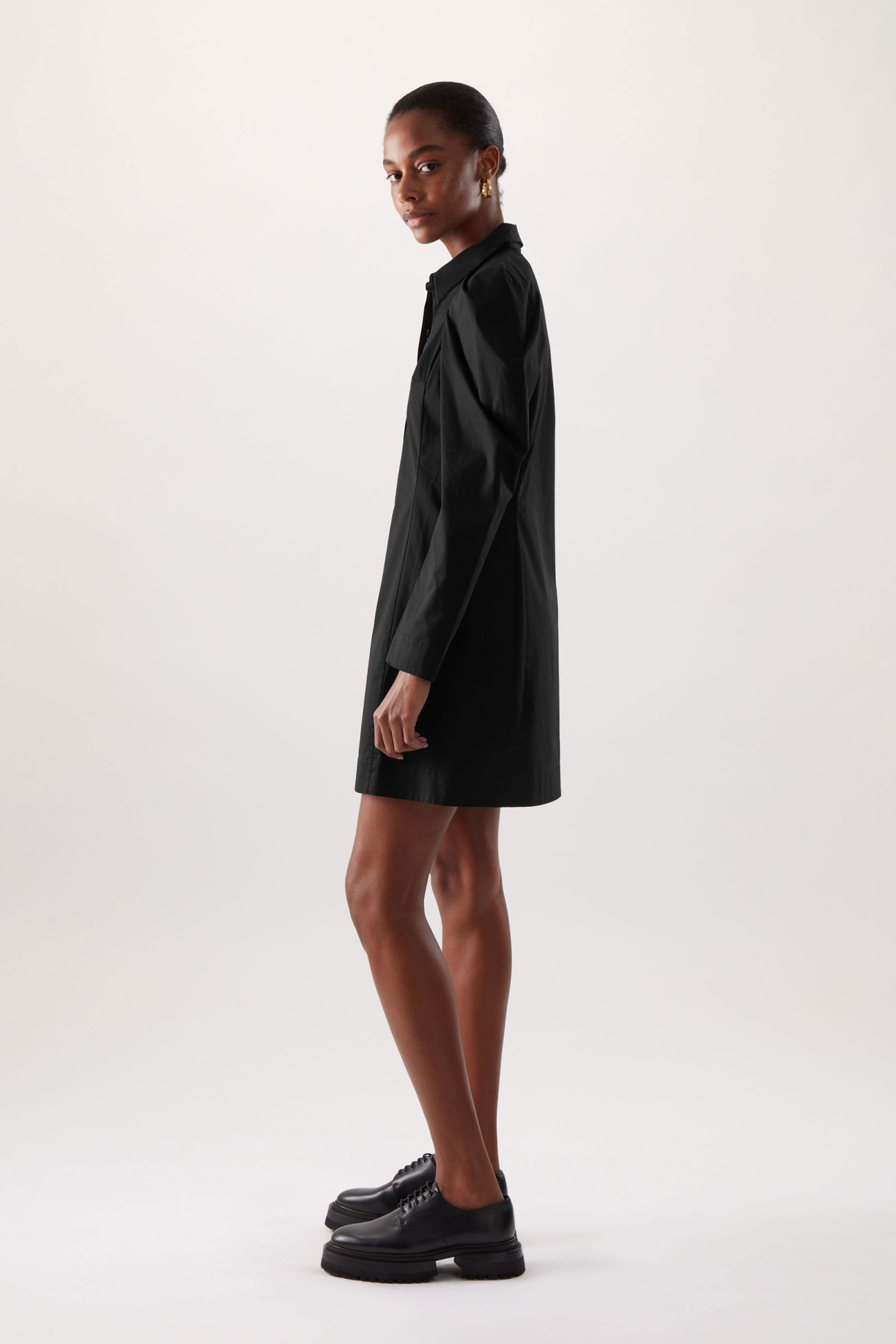 cos draped boxy shirt dress COS Draped Cotton Shirt Dress
