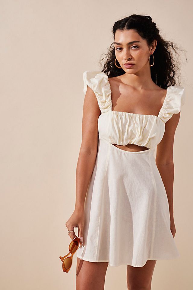 knee length dresses for ladies Free People Catalina Mini Dress Ivory / S