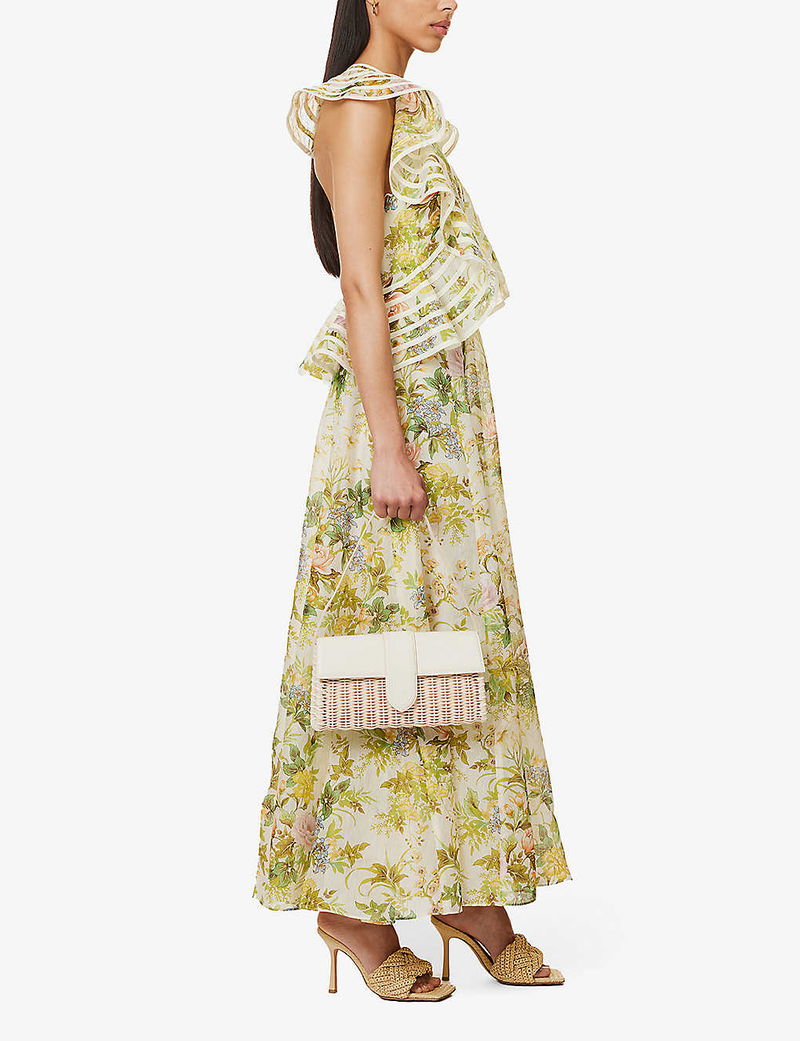 off shoulder straight dress Women's Romy Straight Off-Shoulder Lace Above The Knee Dress Freesize/S White/Pink Floral MEAN BLVD