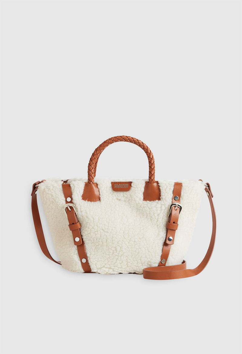 CLAUDIE PIERLOT Azelie Mini Shearling Tote Bag endource
