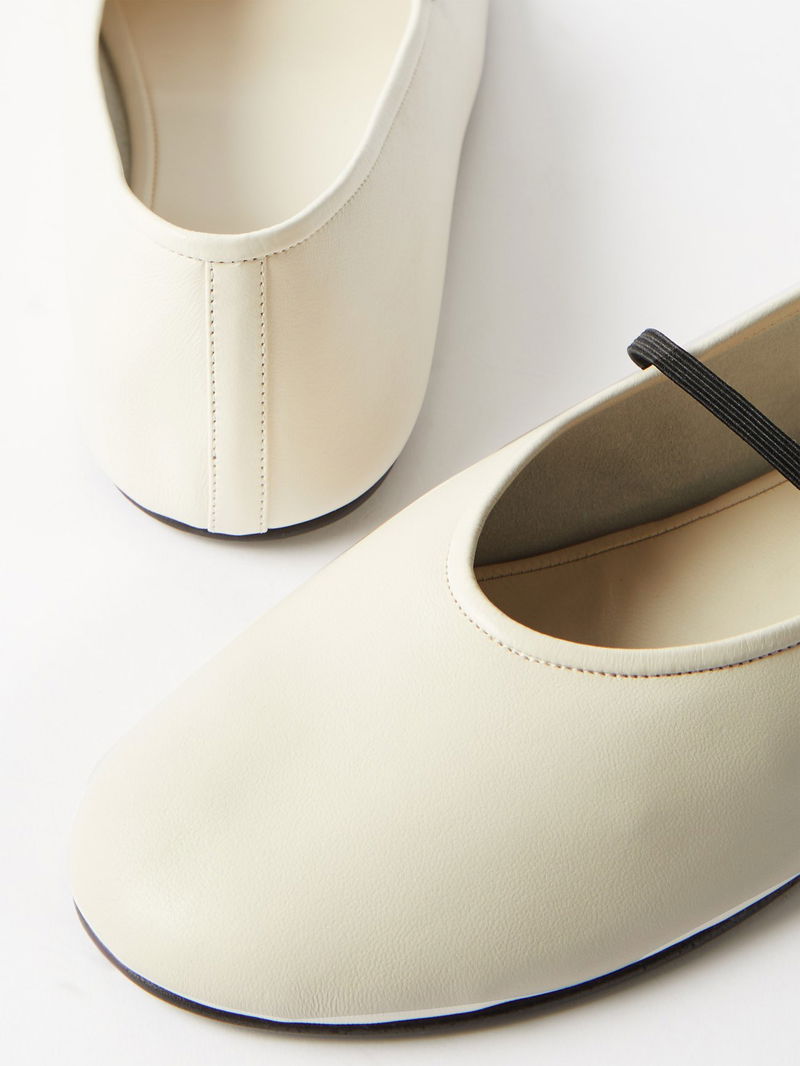 THE ROW Leather Ballet Flats endource