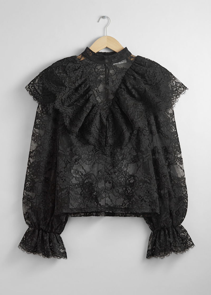 Ruffled Lace Blouse 