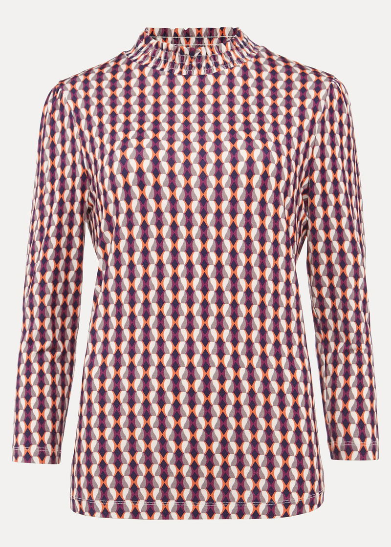 Elizza Geometric Print Top