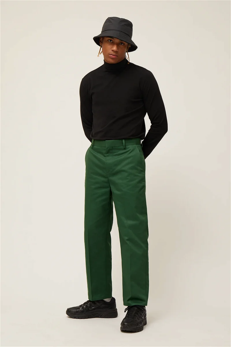 WEEKDAY Tucker Trousers in Green