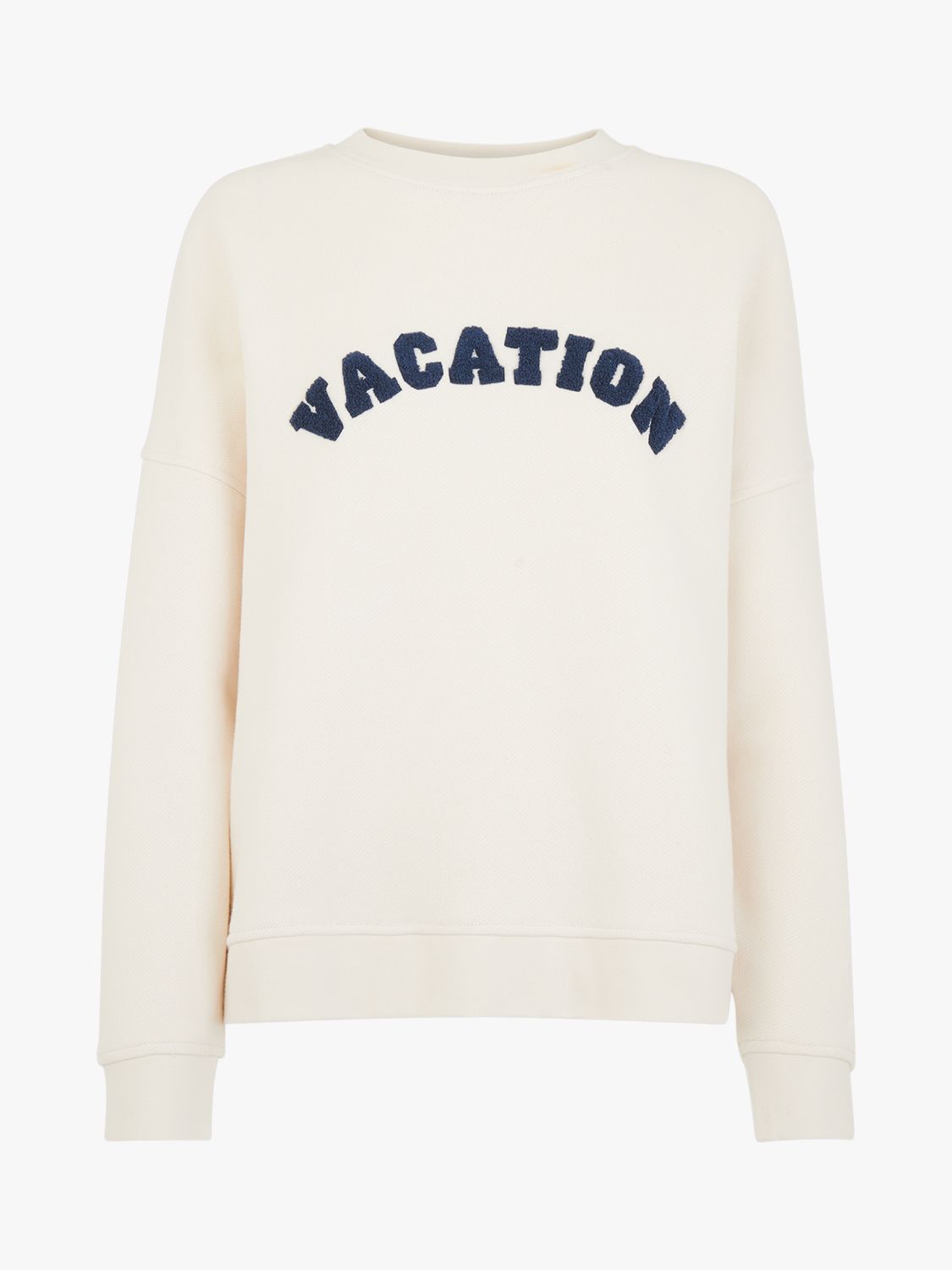 WHISTLES Vacation Logo Sweatshirt in Ivory Endource