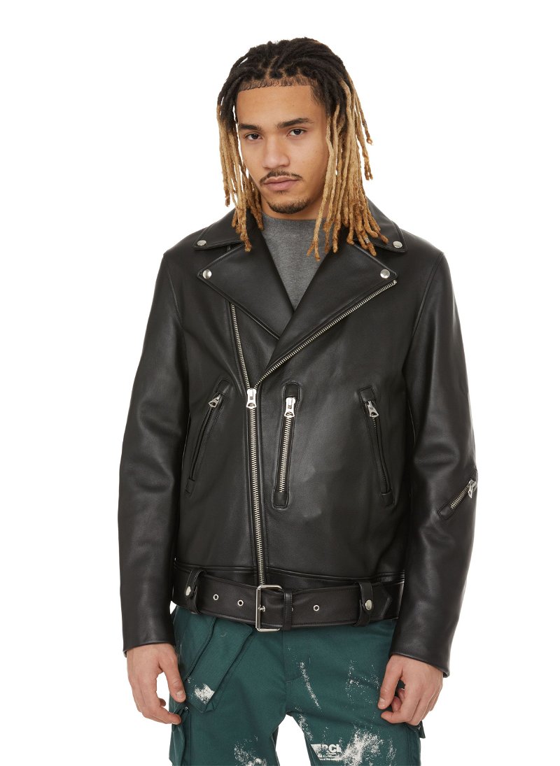 ACNE STUDIOS Leather Biker Jacket in Black | Endource