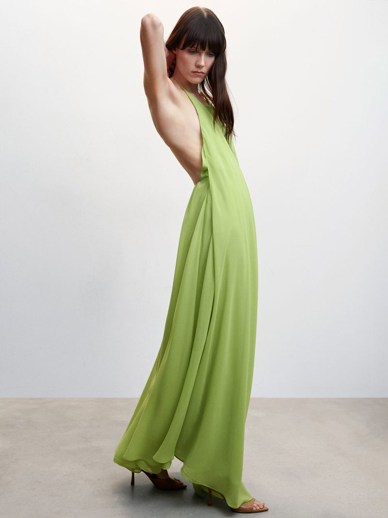 mango open back maxi dress MANGO Open Back Maxi Dress