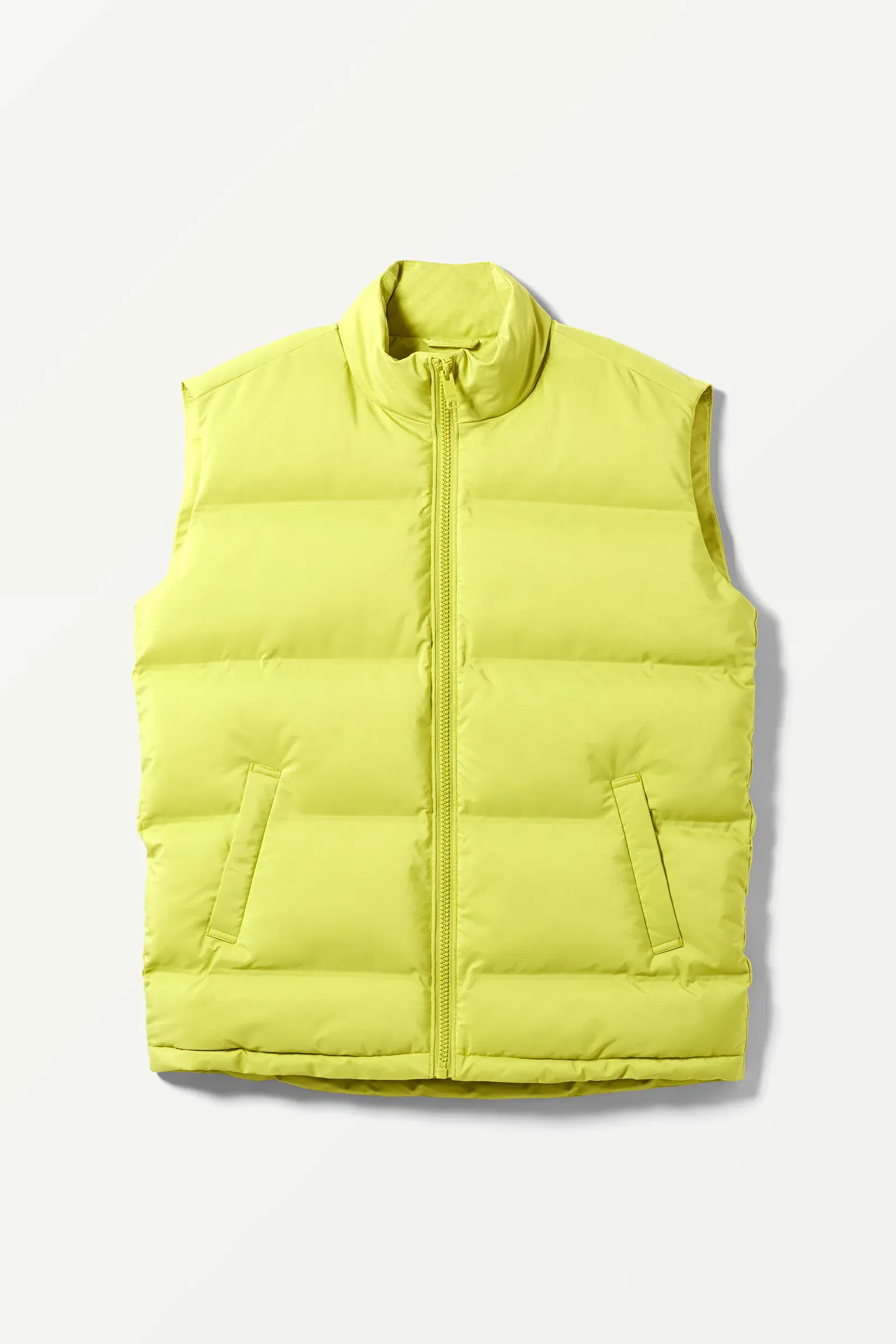 Puffer knit vest 想わ yellow TAN タン ステュディオス