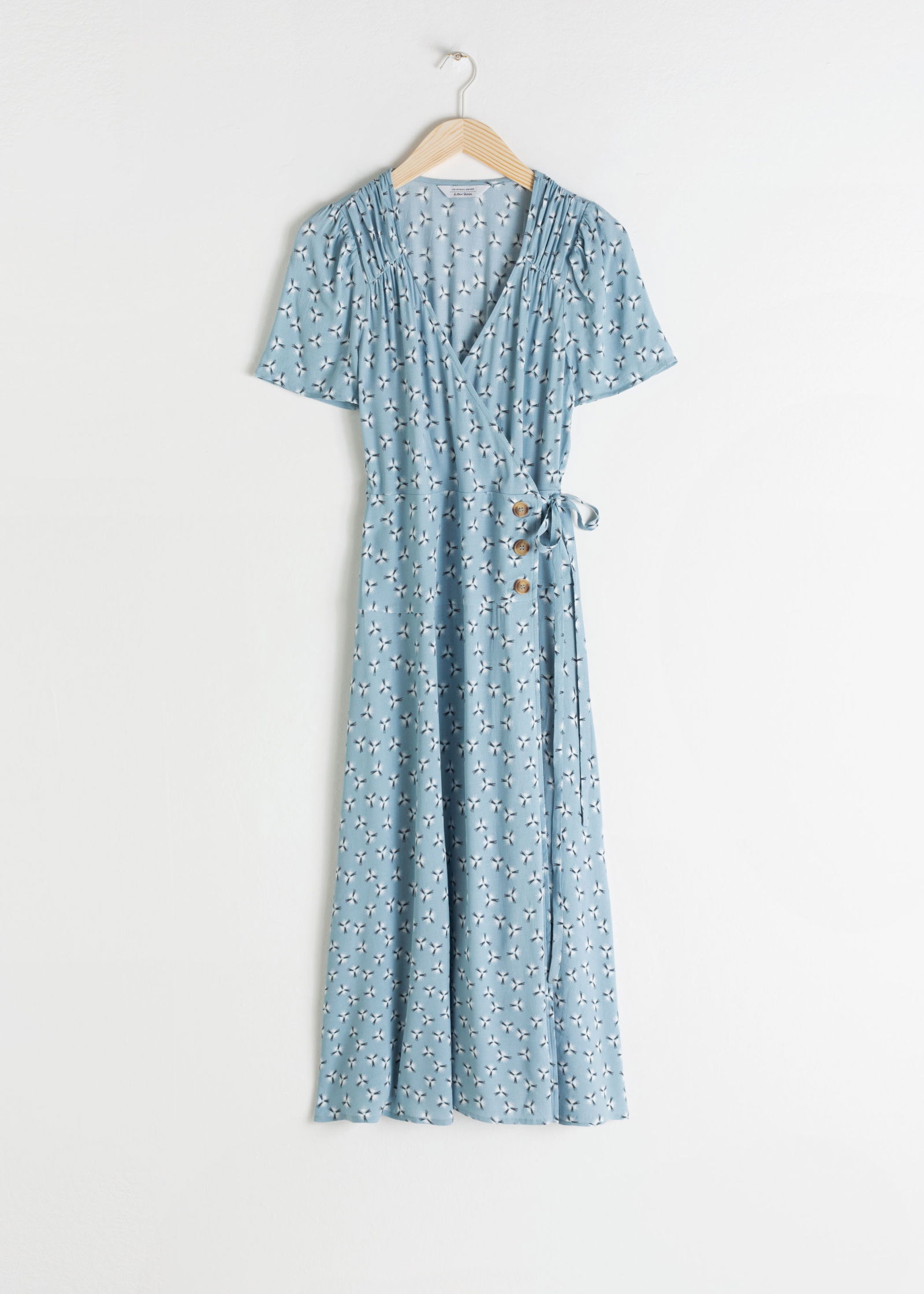 & OTHER STORIES Flowy Wrap Midi Dress | endource