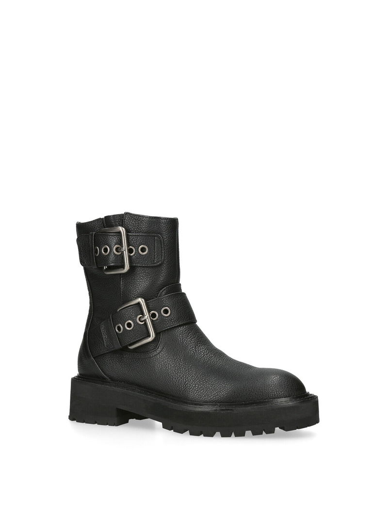 KURT GEIGER LONDON Hackney Biker Boot in Black | Endource