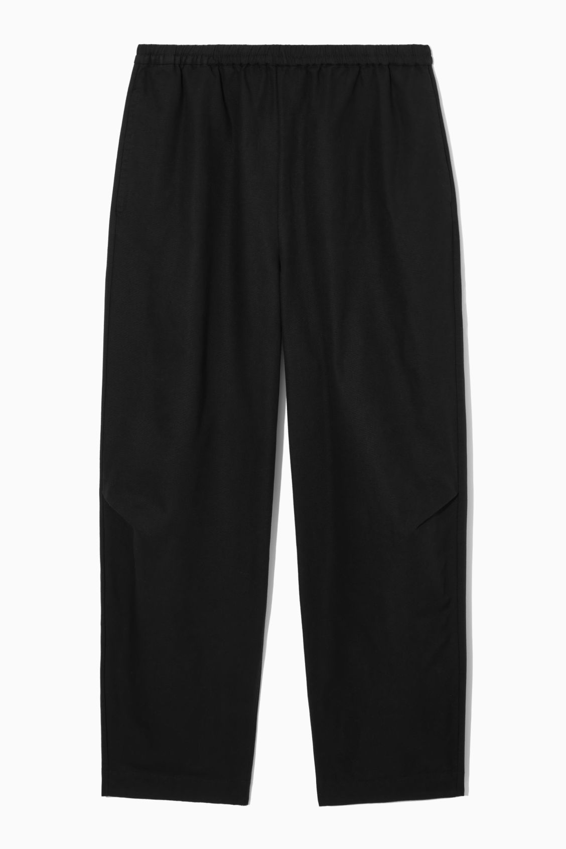 COS Elasticated Barrel-Leg Trousers in BLACK | Endource