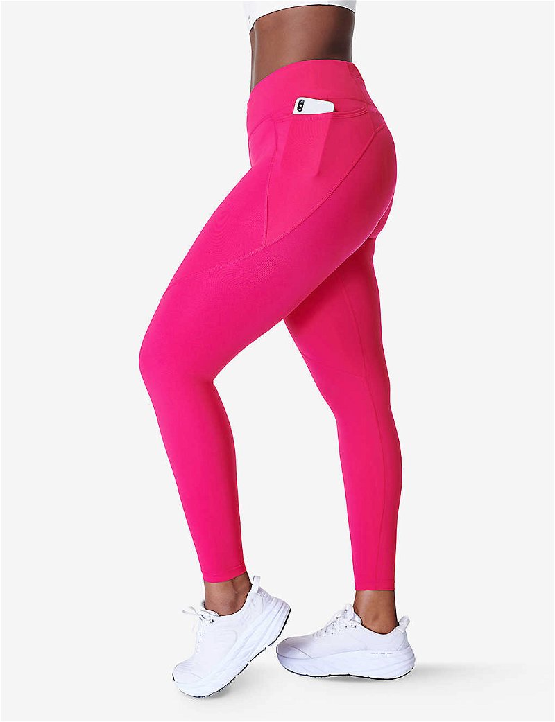 SWEATY BETTY Power Workout Stretch Leggings in Framboise Pink