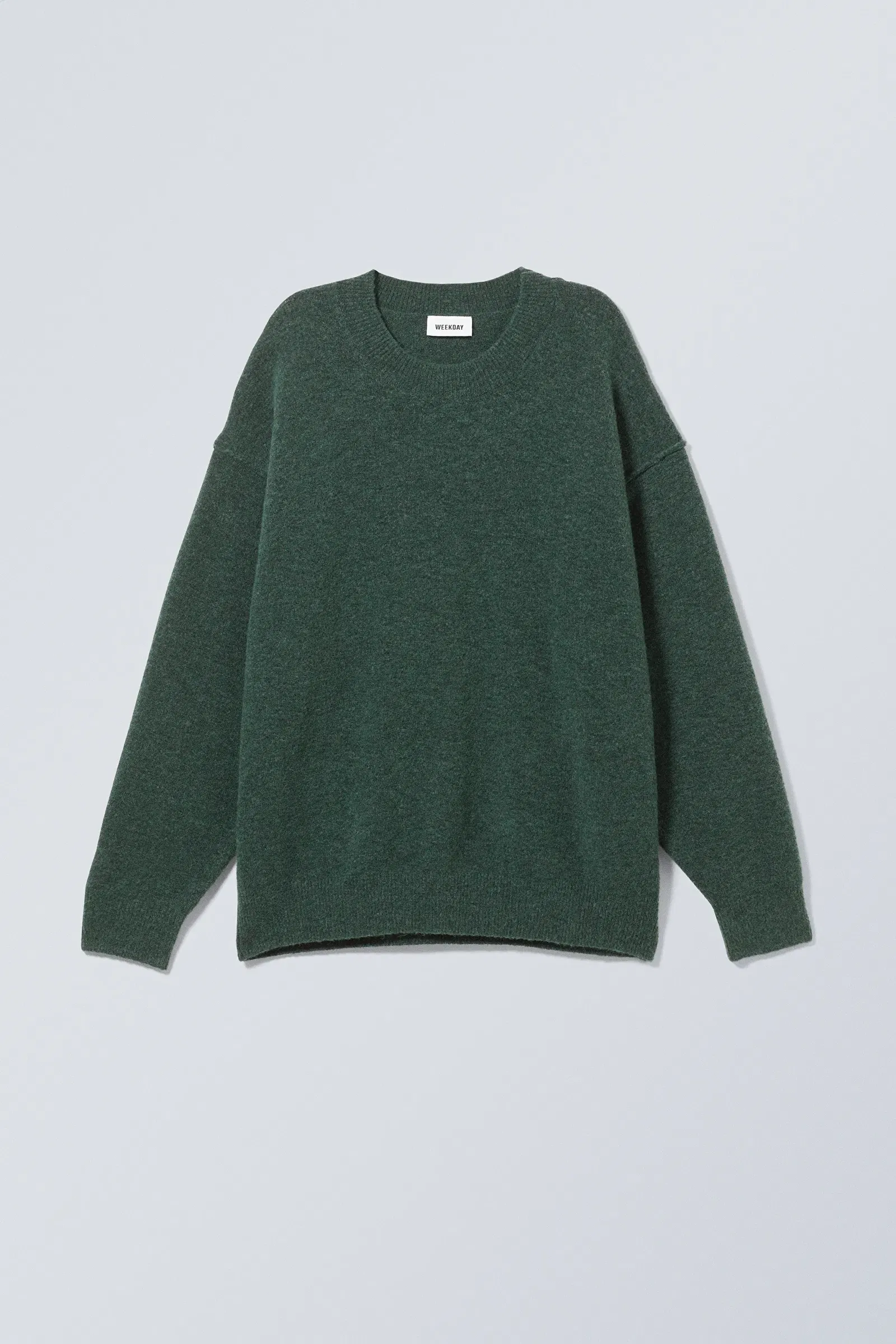 WEEKDAY Annie Knit Sweater in Dark Green endource