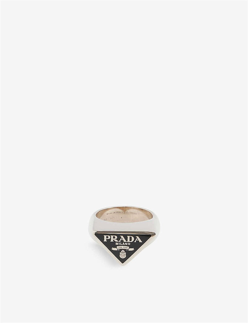 Symbole sterling silver ring in silver - Prada