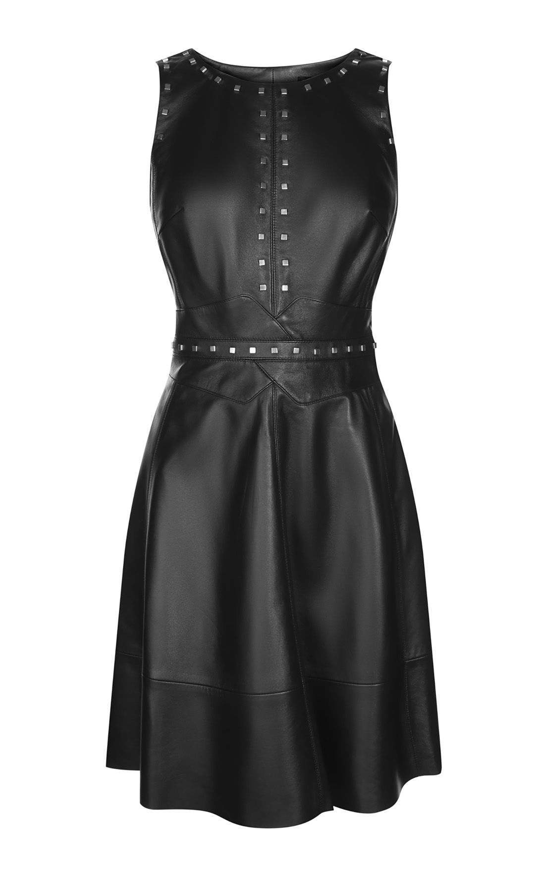 KAREN MILLEN Studded Leather Dress | endource
