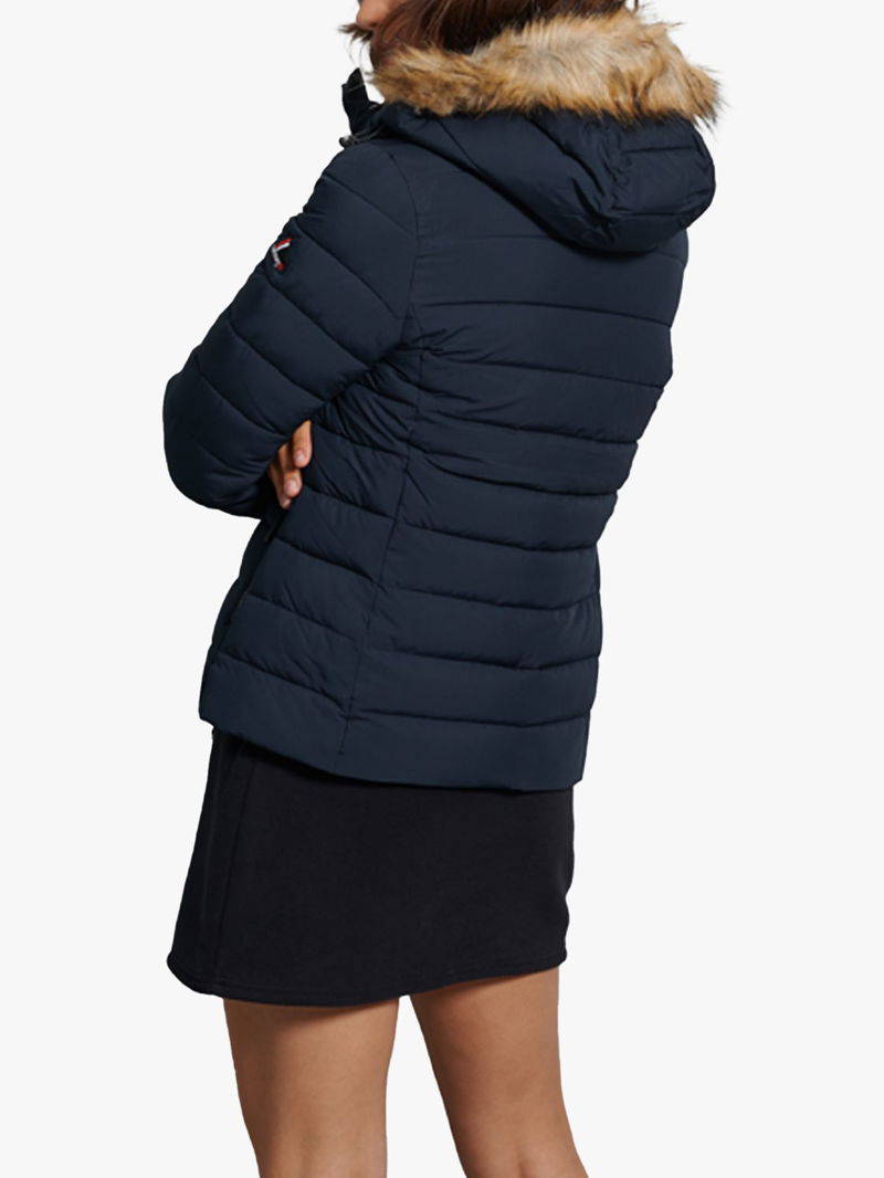 Superdry Hooded Fuji Sport Padded Jacket, Eclipse Navy at John Lewis &  Partners