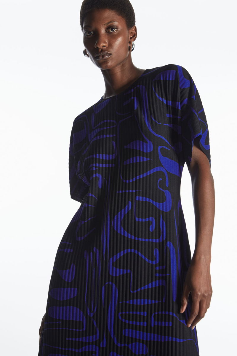 cos pleated midi t-shirt dress COS Pleated Midi T-Shirt Dress